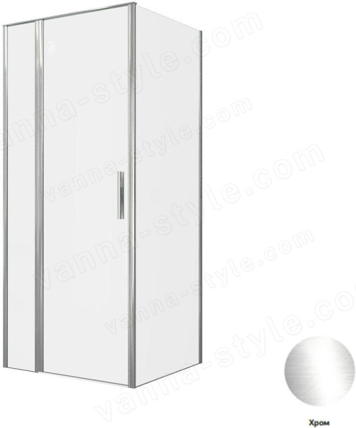 Душевой уголок Allen Brau Priority 3.31025.00+3.31040.00 90x80 распашной, пр, профиль хром