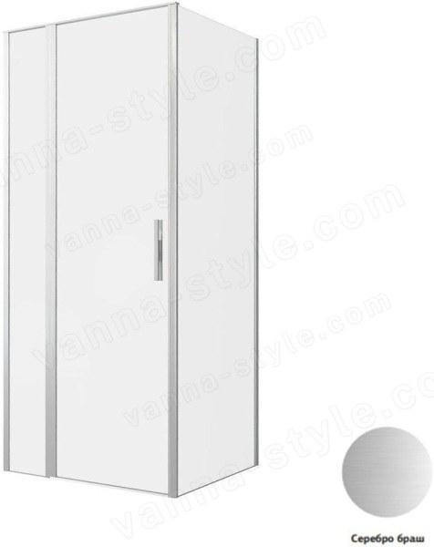 Душевой уголок Allen Brau Priority 3.31026.BA+3.31041.BA 90x80 распашной, пр, профиль серебро