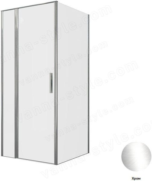 Душевой уголок Allen Brau Priority 3.31025.00+3.31043.00 90x90 распашной, пр, профиль хром