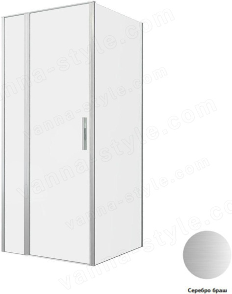 Душевой уголок Allen Brau Priority 3.31026.BA+3.31044.BA 90x90 распашной, пр, профиль серебро
