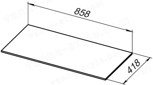 Столешница Allen Brau Liberty 1.330012.G-S 90x42 из керамогранита, серый 90x42 из керамогранита, серый
