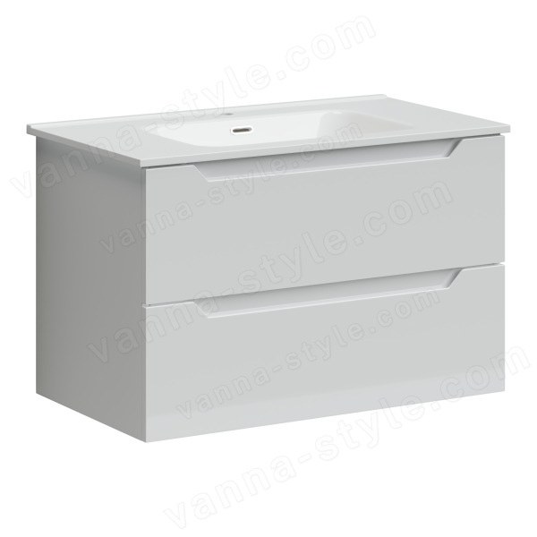 Тумба под раковину Sancos Norma 2.0 NR2.080W 80x45 подвесная, белый глянец 80x45 подвесная, белый глянец