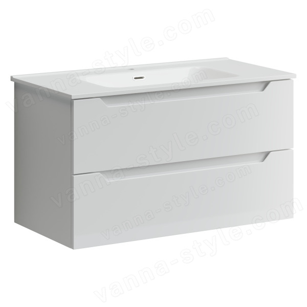 Тумба под раковину Sancos Norma 2.0 NR2.090W 90x45 подвесная, белый глянец 90x45 подвесная, белый глянец
