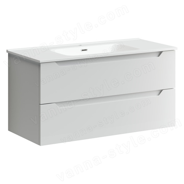 Тумба под раковину Sancos Norma 2.0 NR2.0100W 100x45 подвесная, белый глянец 100x45 подвесная, белый глянец