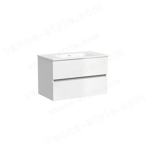 Тумба под раковину Sancos Urban UR80W 80x45 подвесная, белый глянец 80x45 подвесная, белый глянец