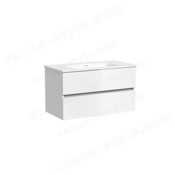 Тумба под раковину Sancos Urban UR90W 90x45 подвесная, белый глянец 90x45 подвесная, белый глянец