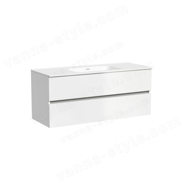 Тумба под раковину Sancos Urban UR120-1W 120x45 подвесная, белый глянец 120x45 подвесная, белый глянец