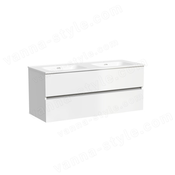Тумба под раковину Sancos Urban UR120-2W 120x45 подвесная, белый глянец 120x45 подвесная, белый глянец