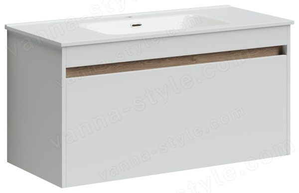 Тумба под раковину Sancos Smart SM100W 100x45 подвесная, белый глянец 100x45 подвесная, белый глянец