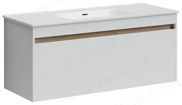 Тумба под раковину Sancos Smart SM120-1W 120x45 подвесная, белый глянец 120x45 подвесная, белый глянец