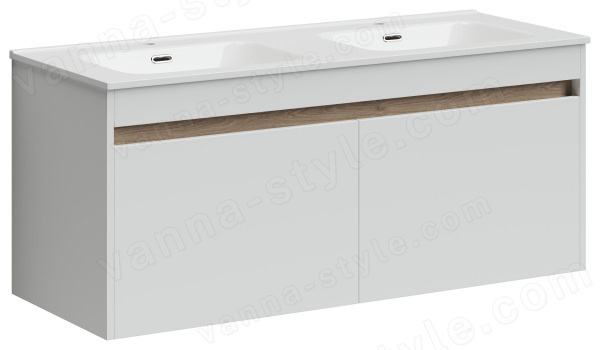 Тумба под раковину Sancos Smart SM120-2W 120x45 подвесная, белый глянец 120x45 подвесная, белый глянец