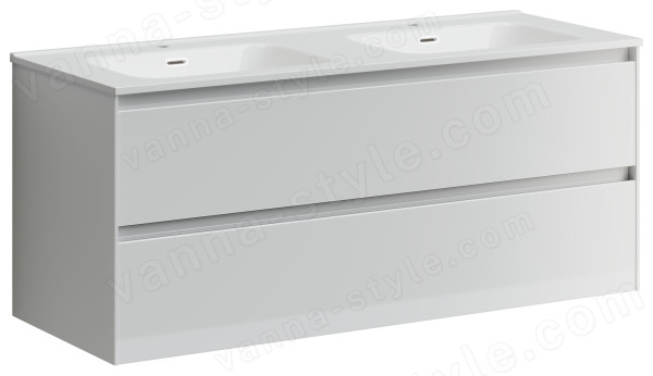 Тумба под раковину Sancos Cento CN120-2W 120x45 подвесная, белый глянец 120x45 подвесная, белый глянец