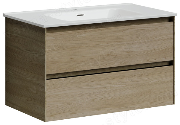 Тумба под раковину Sancos Cento CN80KE 80x45 подвесная, beige soft 80x45 подвесная, beige soft
