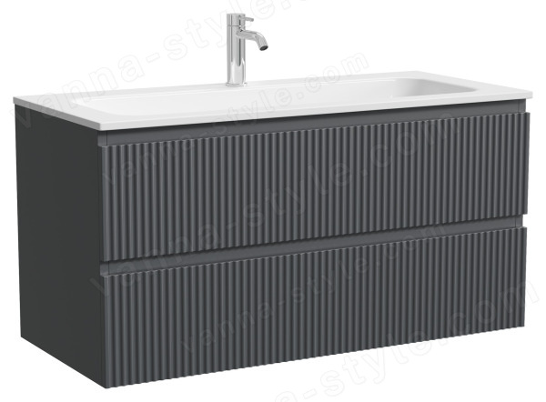 Тумба под раковину Sancos SNOB R SNR100MDH 99.5x44.5 темный антрацит матовый 99.5x44.5 темный антрацит матовый