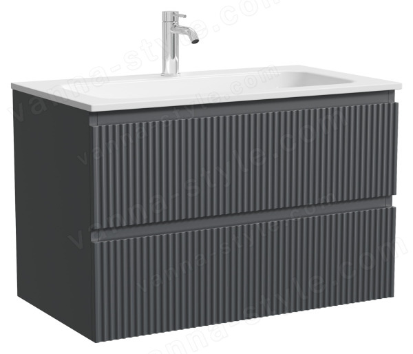 Тумба под раковину Sancos SNOB R SNR80MDH 80x44.5 темный антрацит матовый 80x44.5 темный антрацит матовый