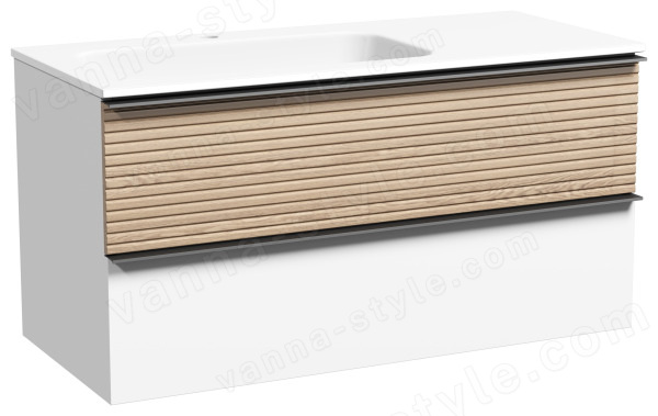Тумба под раковину Sancos DELTA DL100LW 99.5x44.5 дуб светлый/белый 99.5x44.5 дуб светлый/белый