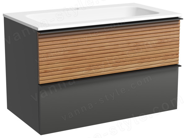 Тумба под раковину Sancos DELTA DL80GR 80x44.5 дуб красный/графит 80x44.5 дуб красный/графит
