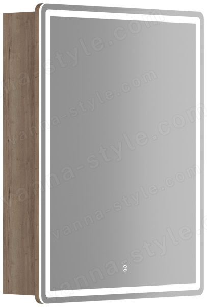 Зеркальный шкаф с подсветкой Sancos Mirror MI60EG 59x74, дуб галифакс натуральный 59x74, дуб галифакс натуральный