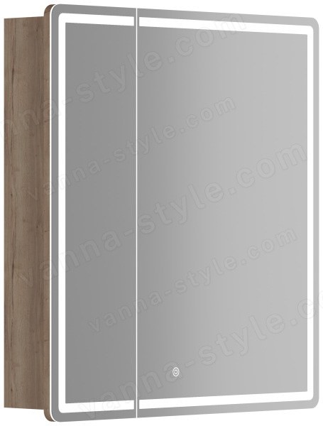 Зеркальный шкаф с подсветкой Sancos Mirror MI70EG 69x74, дуб галифакс натуральный 69x74, дуб галифакс натуральный