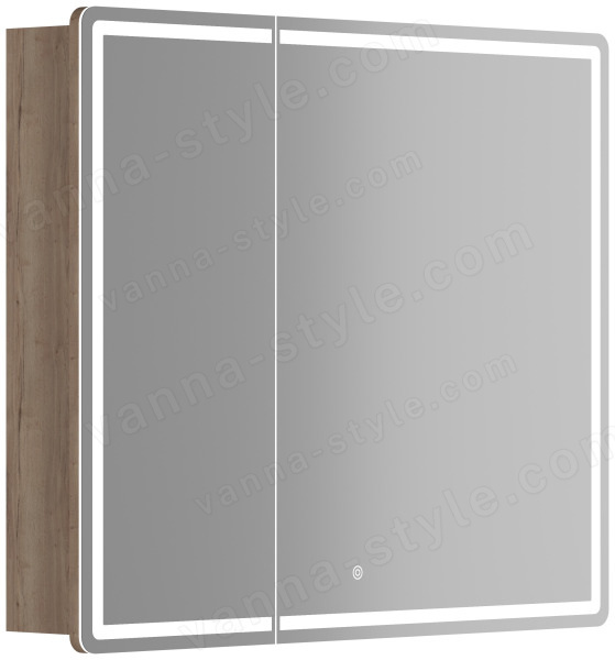 Зеркальный шкаф с подсветкой Sancos Mirror MI90EG 89x74, дуб галифакс натуральный 89x74, дуб галифакс натуральный