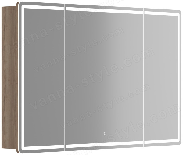 Зеркальный шкаф с подсветкой Sancos Mirror MI120EG 119x74, дуб галифакс натуральный