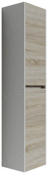 Шкаф-пенал Sancos Smart PSM35E 35x160, дуб бардолино/белый 35x160, дуб бардолино/белый