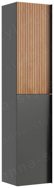 Шкаф-пенал Sancos DELTA PDL35GR 35x160, дуб красный/графит 35x160, дуб красный/графит