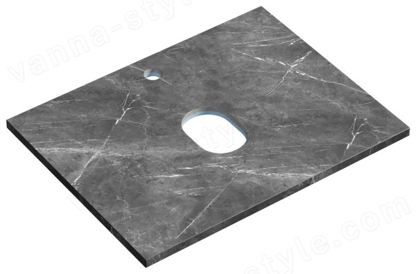 Столешница Sancos TT60A1X 60x46 из керамогранита, черное небо 60x46 из керамогранита, черное небо