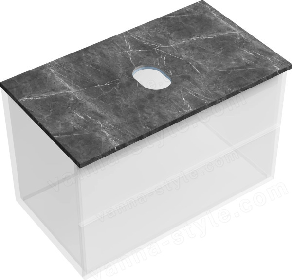 Столешница Sancos TT80A1 80x46 из керамогранита, черное небо 80x46 из керамогранита, черное небо