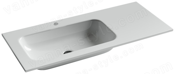 Раковина Ceramicanova Grace CN7014 101x45.7, белая глянцевая 101x45.7, белая глянцевая