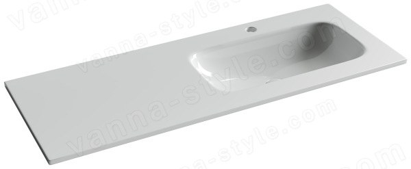 Раковина Ceramicanova Grace CN7021 121x13.7, белая глянцевая 121x13.7, белая глянцевая