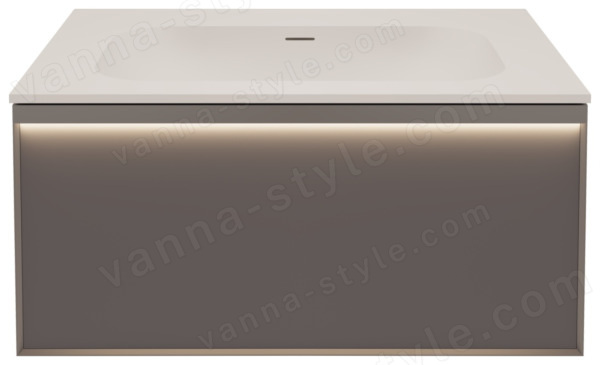 Тумба под раковину Vincea Элис VMC-4EL800MG 80x52 подвесная, серый матовый Soft-touch 80x52 подвесная, серый матовый Soft-touch