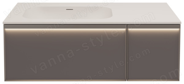 Тумба под раковину Vincea Элис VMC-4EL100MG-L 100x52 подвесная, серый матовый Soft-touch 100x52 подвесная, серый матовый Soft-touch