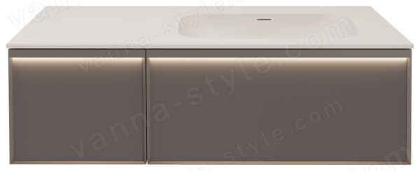 Тумба под раковину Vincea Элис VMC-4EL120MG-R 120x52 подвесная, серый матовый Soft-touch 120x52 подвесная, серый матовый Soft-touch