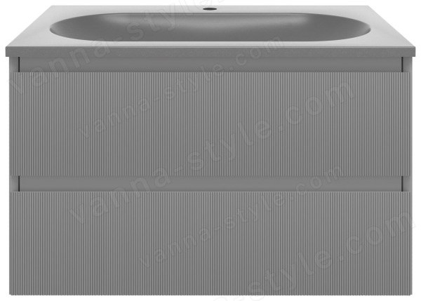 Тумба под раковину Vincea Велле VMC-2WL800MG 80x48 подвесная, серый матовый soft-touch 80x48 подвесная, серый матовый soft-touch