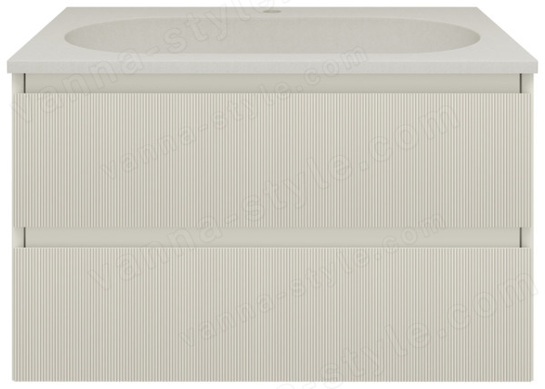 Тумба под раковину Vincea Велле VMC-2WL800MBG 80x48 подвесная, бежевый матовый soft-touch 80x48 подвесная, бежевый матовый soft-touch