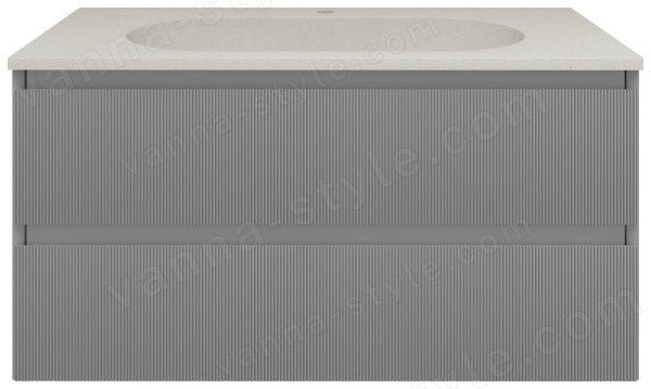 Тумба под раковину Vincea Велле VMC-2WL100MG 100x48 подвесная, серый матовый soft-touch 100x48 подвесная, серый матовый soft-touch