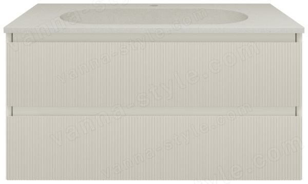 Тумба под раковину Vincea Велле VMC-2WL100MBG 100x48 подвесная, бежевый матовый soft-touch 100x48 подвесная, бежевый матовый soft-touch