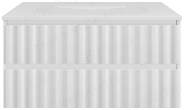 Тумба под раковину Vincea Велле VMC-2WL100MW 100x48 подвесная, белый матовый soft-touch 100x48 подвесная, белый матовый soft-touch