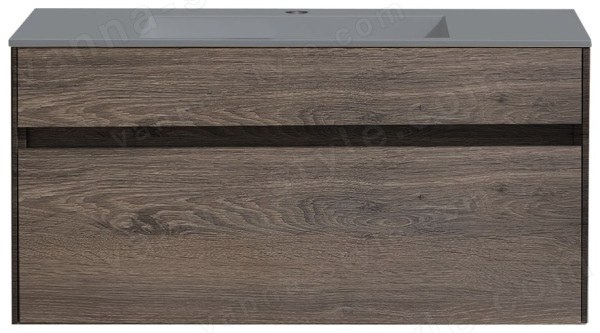 Тумба под раковину Vincea Кьяра VMC-2C100RO 100x44 подвесная, темный дуб 100x44 подвесная, темный дуб