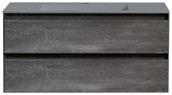 Тумба под раковину Vincea Люка VMC-2L100GS 100x48 подвесная, серый камень 100x48 подвесная, серый камень
