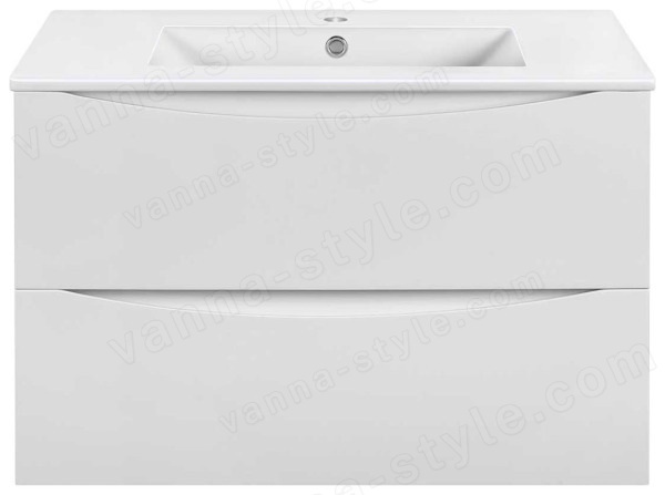 Тумба под раковину Vincea Мия Слим VMC-2MC800S1GW 80x39 подвесная, белый глянцевый 80x39 подвесная, белый глянцевый