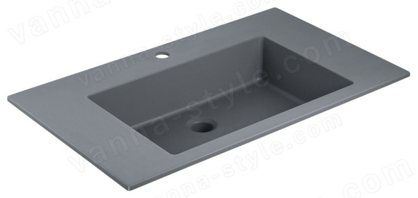 Раковина Vincea VCB-13800G 80x48, серая матовая 80x48, серая матовая