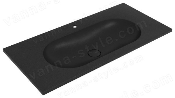Раковина Vincea VCB-4H100A 100x48, антрацит 100x48, антрацит