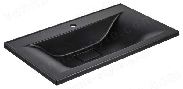 Раковина Vincea VCB-3M800B 80x45, матовый черный 80x45, матовый черный
