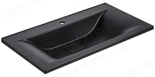 Раковина Vincea VCB-3M900B 90x45, матовый черный 90x45, матовый черный