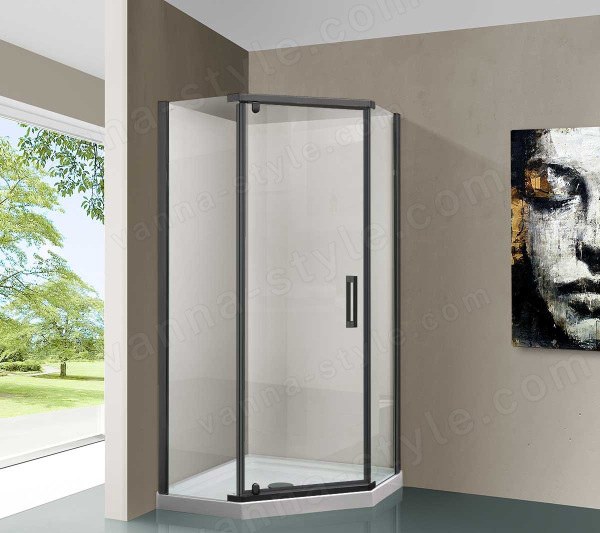 Душевой уголок Vincea Stresa VSP-1S100CLGM 100x100, профиль вороненая сталь 100x100, профиль вороненая сталь