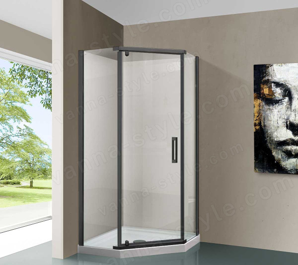 Душевой уголок Vincea Stresa VSP-1S900CLGM 90x90, профиль вороненая сталь 90x90, профиль вороненая сталь