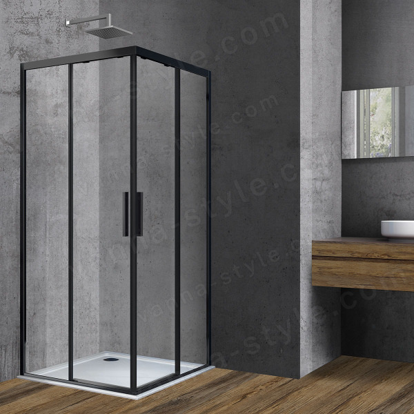 Душевой уголок Vincea Soft VSS-3SO900CLB 90x90, профиль черный 90x90, профиль черный