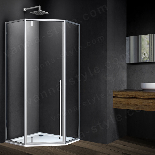 Душевой уголок Vincea Penta VSP-3P900CL 90x90, профиль хром 90x90, профиль хром